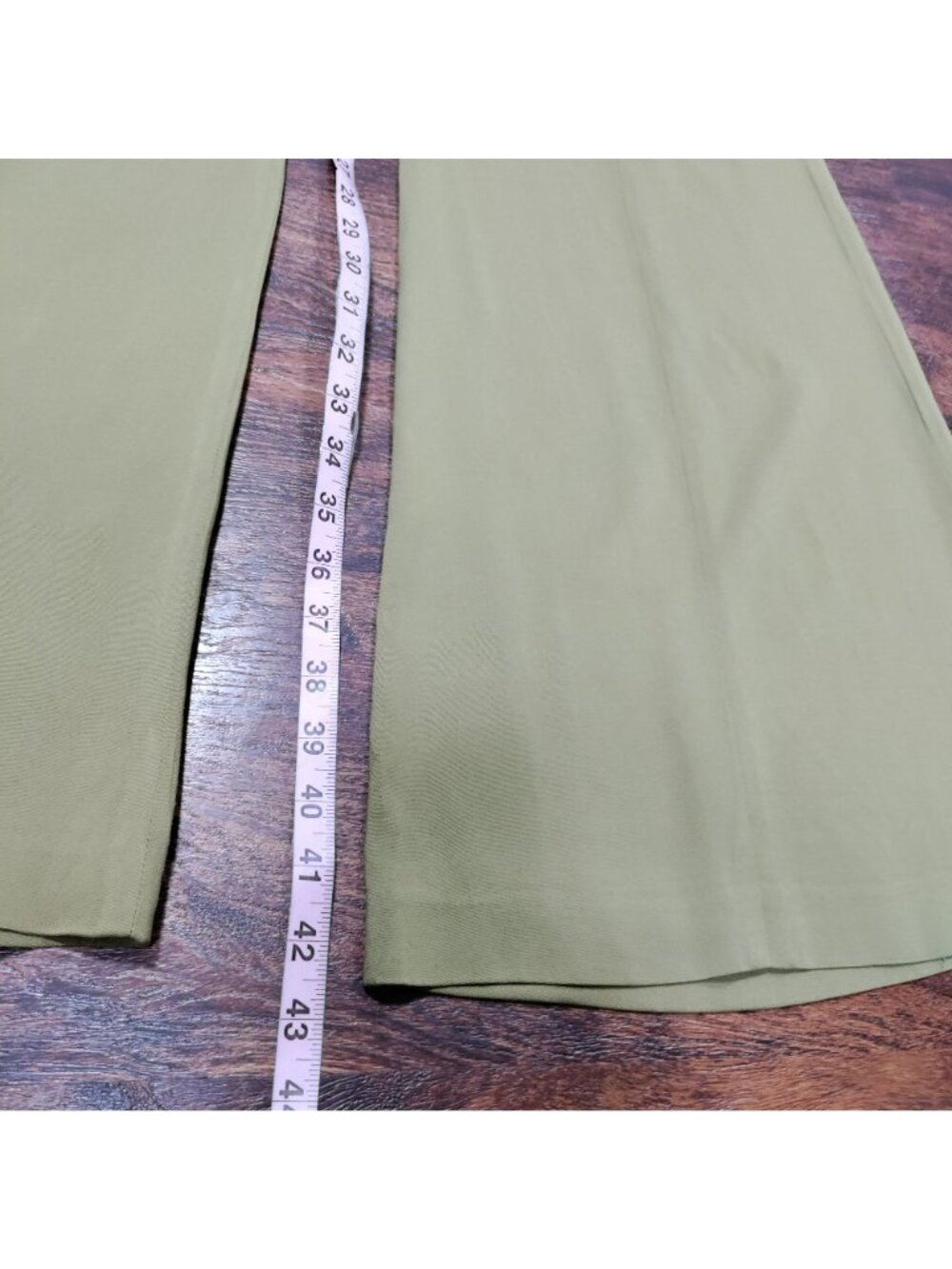 Vintage Tracy Reese Midrise S Flat Front Flare Leg Y2K Pants Tan - Picture 14 of 15
